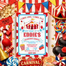 Invitación de cumpleaños de carnaval, Invitación d