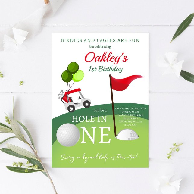 Invitación de cumpleaños de carrito de golf (Subido por el creador)