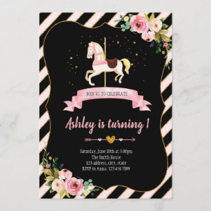 Invitación de cumpleaños de carrusel