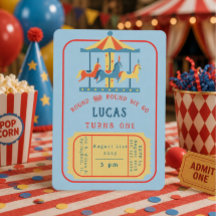 Invitación de cumpleaños de carrusel