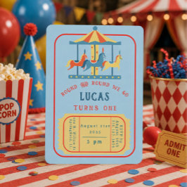 Invitación de cumpleaños de carrusel