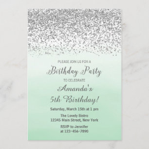 Invitación de cumpleaños de Casa Blanca y Plata