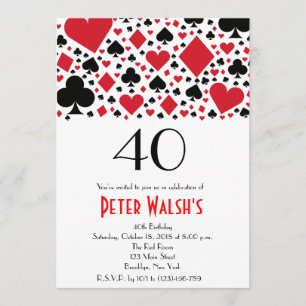 Invitación de cumpleaños de Casino Las Vegas