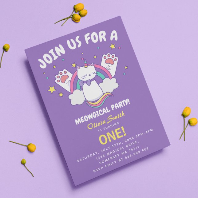 Invitación de cumpleaños de Caticornio (Subido por el creador)