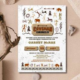 Invitación de cumpleaños de Caveman Chronicles
