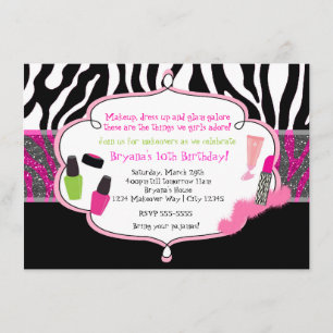 Invitación de cumpleaños de cebra de transformació
