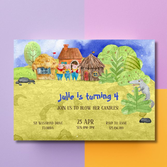 Invitación de cumpleaños de cerditos (Subido por el creador)