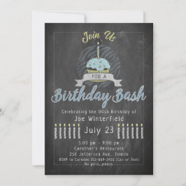 Invitación de cumpleaños de Chalkboard