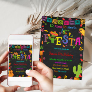 Invitación de cumpleaños de Chalkboard Fiesta