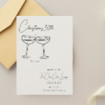 Invitación de cumpleaños de Champagne<br><div class="desc">Saca el corcho y celebra con estilo con nuestra invitación al cumpleaños de Champagne. Esta invitación marca el tono para una celebración de cumpleaños elegante y festiva. Con un diseño de botellas de champán de moda, promete un evento lleno de sofisticación y alegría. La invitación se elabora con un toque...</div>