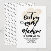 Invitación de Cumpleaños de Chef de Cocina Panader