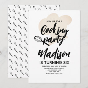 Invitación de Cumpleaños de Chef de Cocina Panader