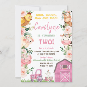 invitación de cumpleaños de chica Farm