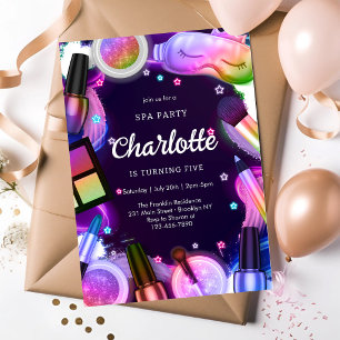 Invitación de cumpleaños de chica para fiesta de m
