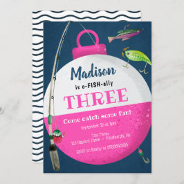 Invitación de cumpleaños de chica Pescador O-FISH