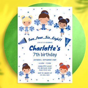 Invitación de cumpleaños de chica porrista