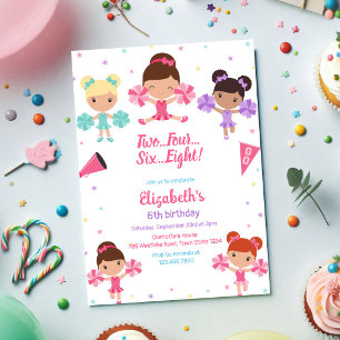 Invitación de cumpleaños de chica porrista