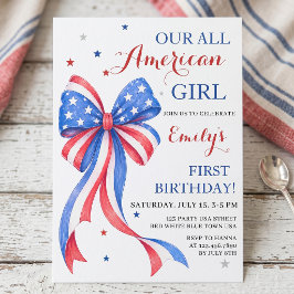 Invitación de cumpleaños de chica totalmente ameri