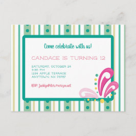 Invitación de cumpleaños de Chica Tween