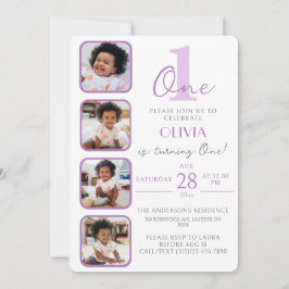 Invitación de cumpleaños de chicas con imagen de C