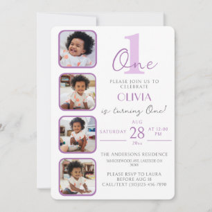 Invitación de cumpleaños de chicas con imagen de C