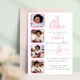 Invitación de cumpleaños de chicas con imagen de C