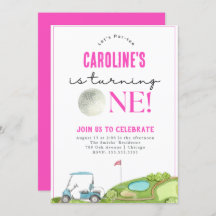 Invitación de cumpleaños de Chicas de golf