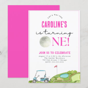 Invitación de cumpleaños de Chicas de golf