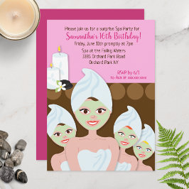 Invitación de cumpleaños de Chicas de Spa, cualqui