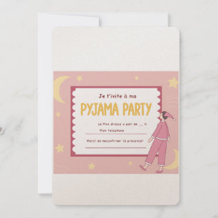 Invitación de cumpleaños de chicas Sleepover