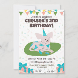 Invitación de cumpleaños de Chihuahua