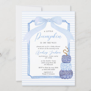 Invitación de Cumpleaños de Chinoiserie Azul de Ot