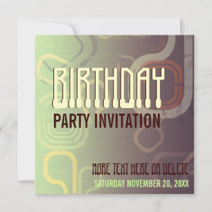 Invitación de cumpleaños de Choc Mint Retro Electr