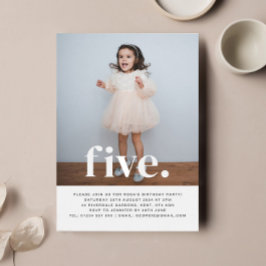 Invitación de cumpleaños de cinco fotos