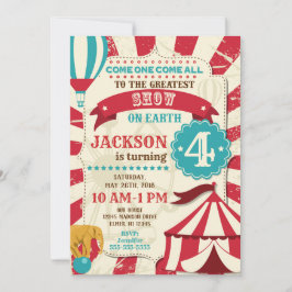 Invitación de cumpleaños de Circo / Invitación de 