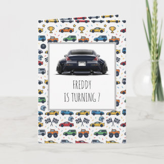 Invitación de cumpleaños de coche 350Z | R con sta