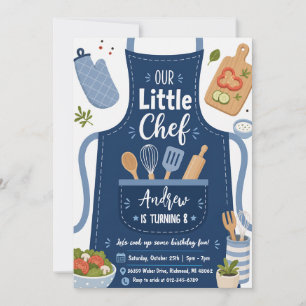 Invitación de Cumpleaños de Cocina Personalizada