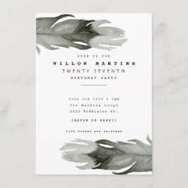 Invitación de cumpleaños de color húmedo moderno d