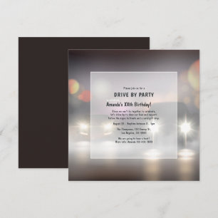 Invitación de cumpleaños de conducción nocturna