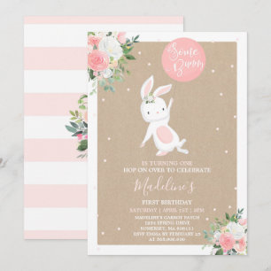 Invitación de cumpleaños de conejo algunos cumplea