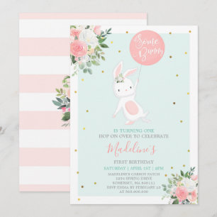 Invitación de cumpleaños de conejo algunos cumplea