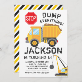 Invitación de cumpleaños de construcción