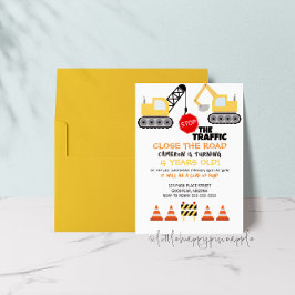 Invitación de cumpleaños de construcción