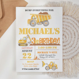 Invitación de cumpleaños de construcción