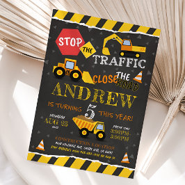 Invitación de cumpleaños de construcción