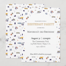 Invitación de cumpleaños de construcción