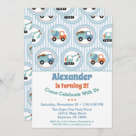 Invitación de cumpleaños de construcción Toddler 1