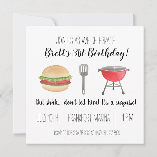 Invitación de cumpleaños de Cookout (Anverso)