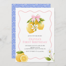 Invitación de cumpleaños de Coquette con el preppy
