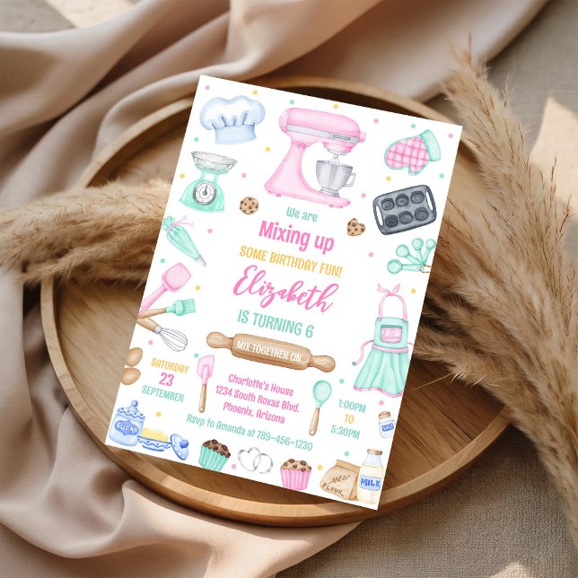 Invitación de cumpleaños de costura mezclada (Subido por el creador)